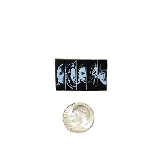 Horror Movie Jason Vorhees Pennywise Michael Myers Ghost Face Freddy Krueger Pin - Picture 3 of 3